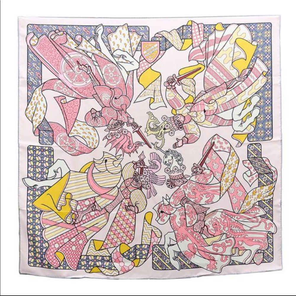 Hermes Silk Duels Oniriques scarf 90 - Picture 2 of 6